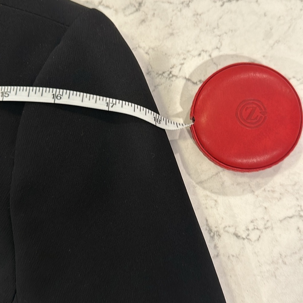 Whbm Black Open Front Blazer Size 2 - image 5